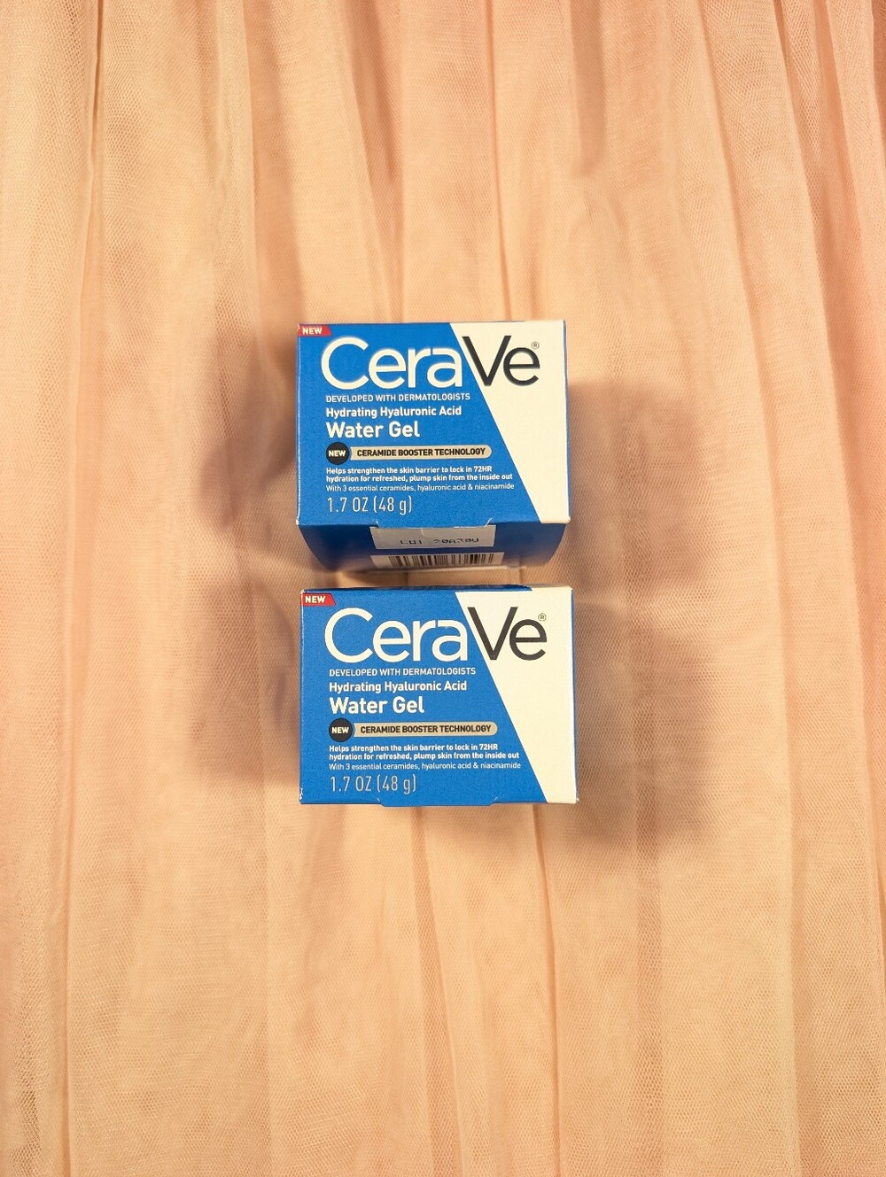 CeraVe Hydrating Hyaluronic Acid Water Gel Face Moisturizer 1.7 oz Set Of 2
